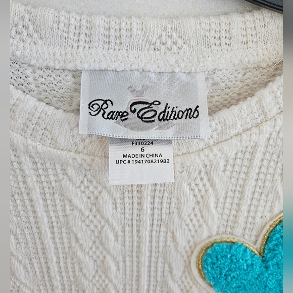 Rare Editions White Sweater Dress with Colorful Hearts Size 6 Girl Valentine,s - Picture 4 of 7